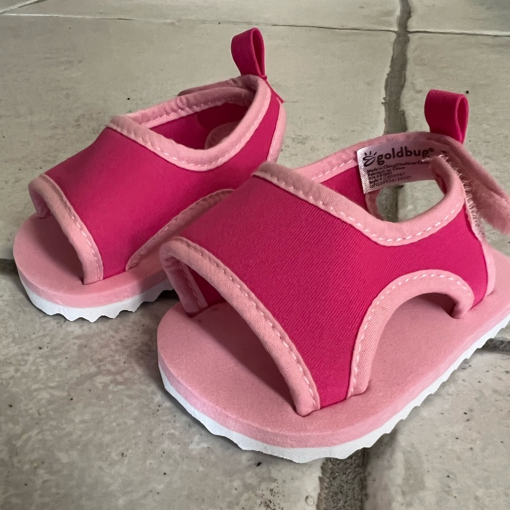 Pink sandals baby 0-3 months